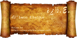 Álmos Etelka névjegykártya